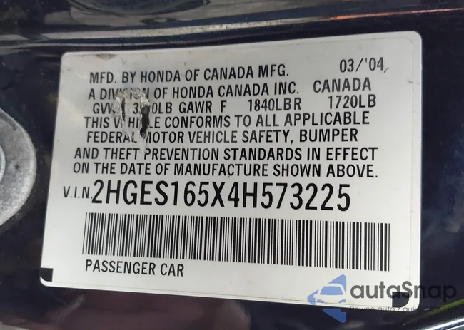 2HGES165X4H573225: 41129618