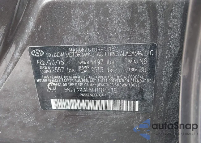 5NPE24AF5FH184549: 41132530