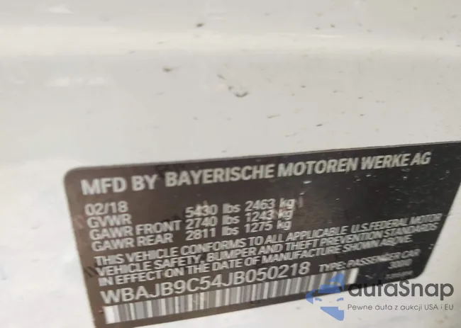WBAJB9C54JB050218: 41132695