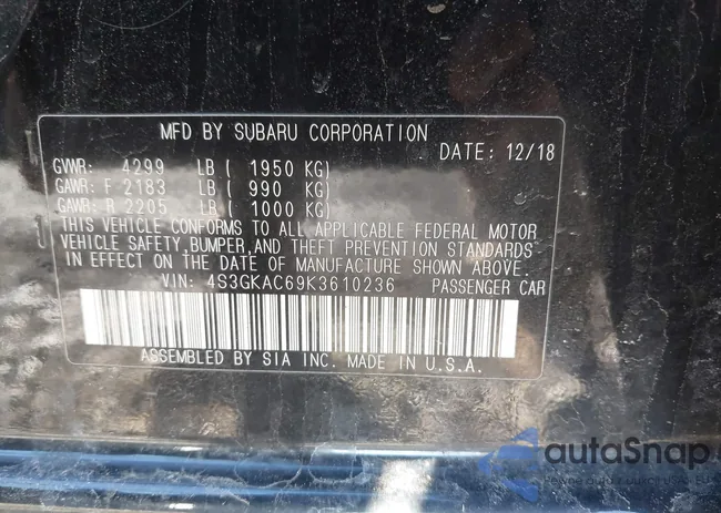 4S3GKAC69K3610236: 41133384