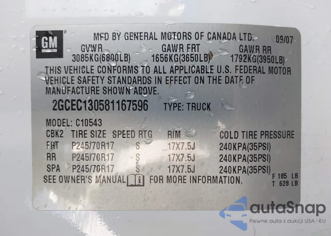 2GCEC130581167596: 41133757