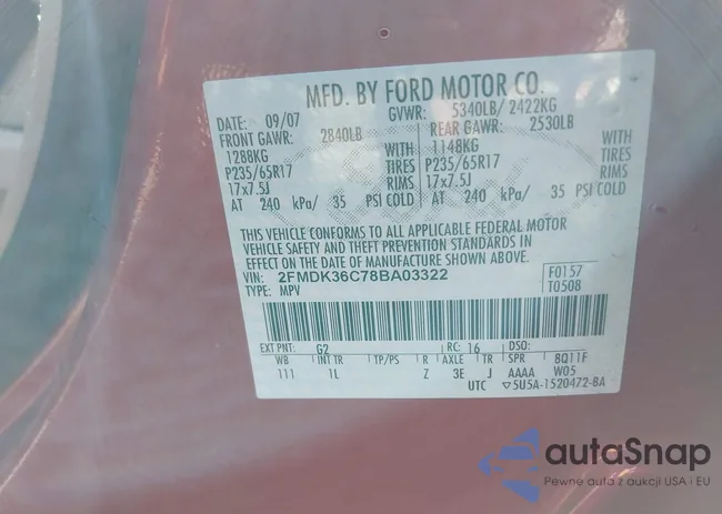 2FMDK36C78BA03322: 41134316