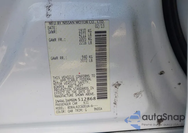 1N4AL3AP6DN512868: 41134071