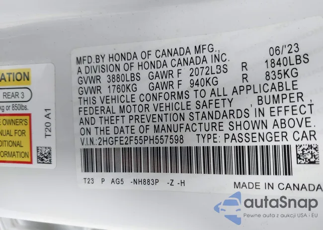 2HGFE2F55PH557598: 41145732