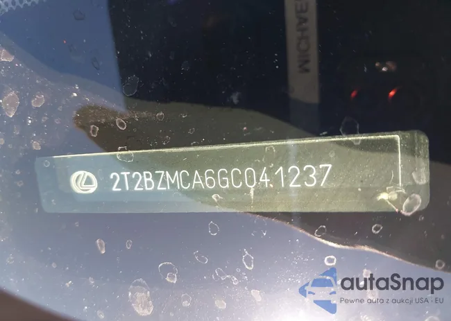 2T2BZMCA6GC041237: 41146729