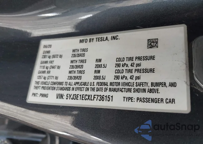 5YJ3E1ECXLF736151: 41146830