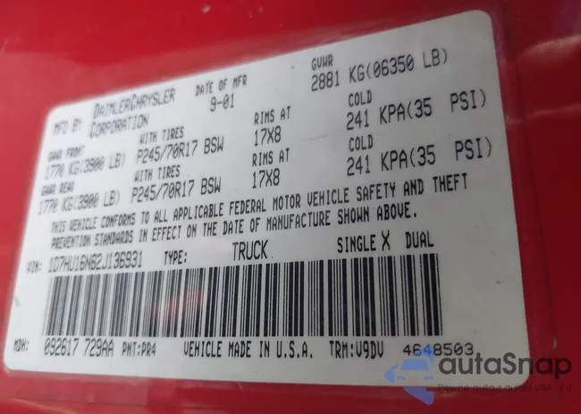 1D7HU16N82J136931: 41150357