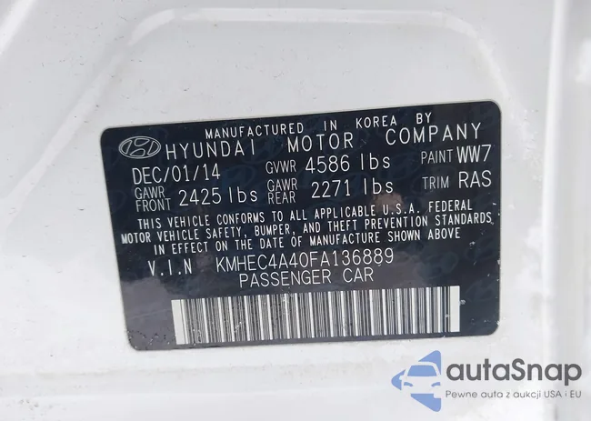 KMHEC4A40FA136889: 41150697