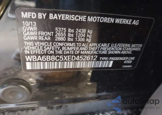 WBA6B8C5XED452612: 41151599