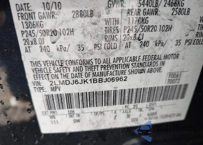 2LMDJ6JK1BBJ06962: 41151911