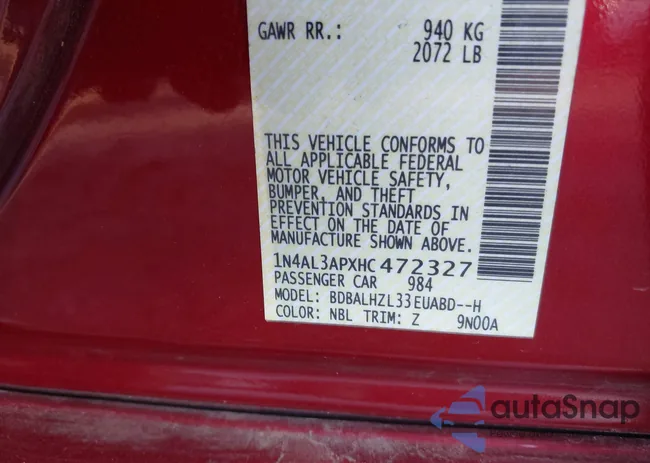 1N4AL3APXHC472327: 41153567