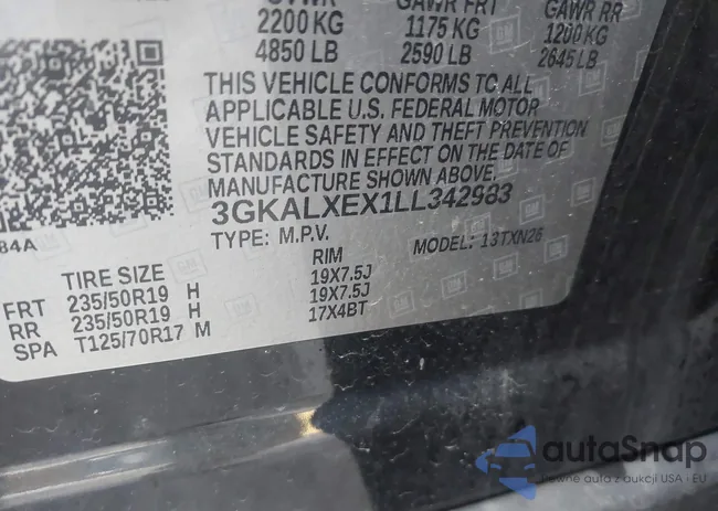 3GKALXEX1LL342983: 41153629