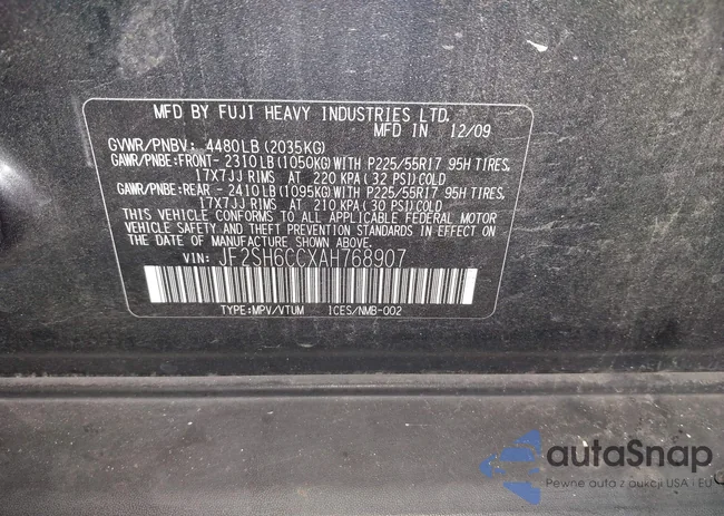 JF2SH6CCXAH768907: 41154294