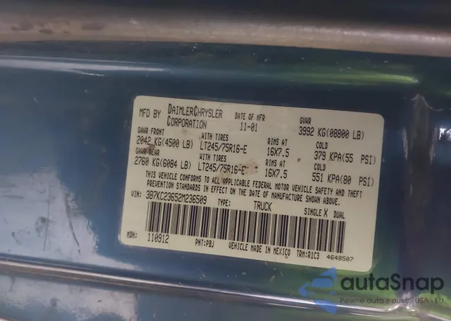 3B7KC23652M236509: 41155455