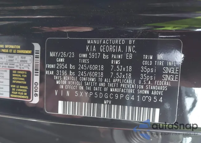 5XYP5DGC9PG410954: 41155743