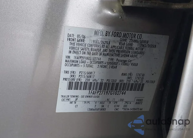 1FAFP27197G102744: 41161414