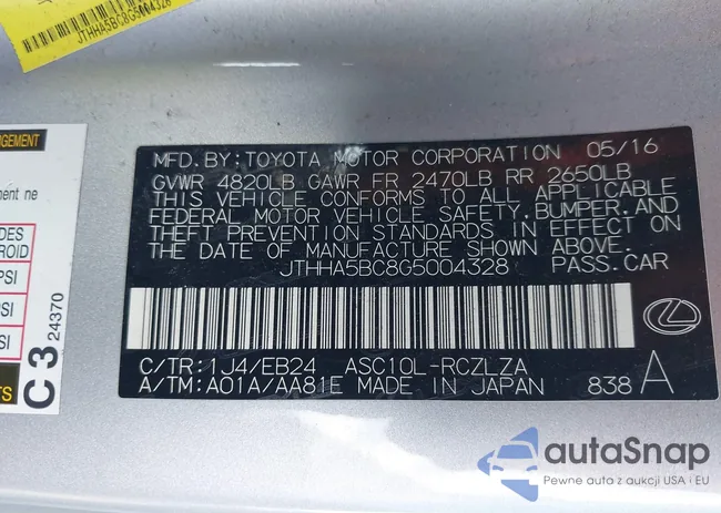 JTHHA5BC8G5004328: 41162559