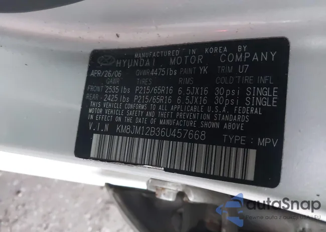 KM8JM12B36U457668: 41162841