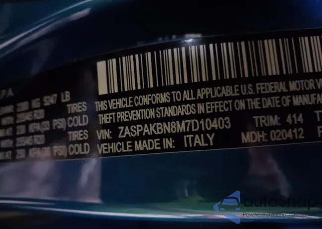 ZASPAKBN8M7D10403: 41162900