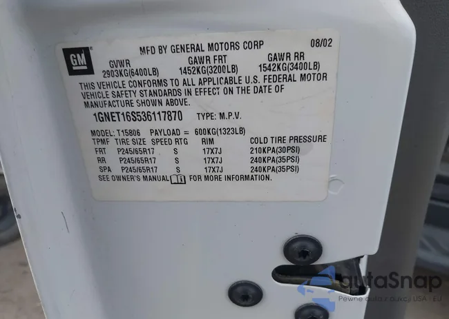 1GNET16S536117870: 41167678