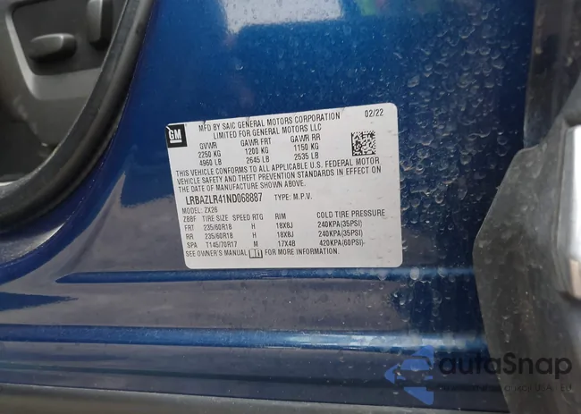 LRBAZLR41ND068887: 41168277