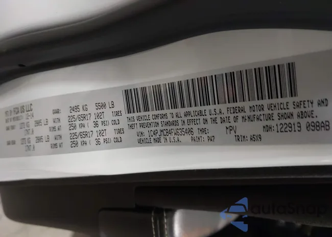 1C4PJMCB4FW635406: 41168412