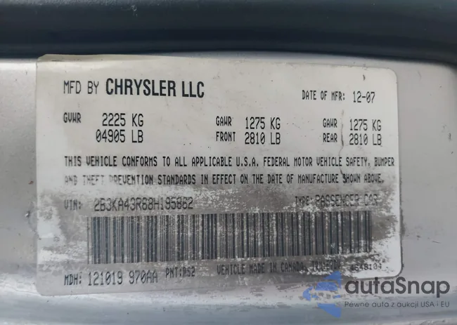 2B3KA43R68H195862: 41169514