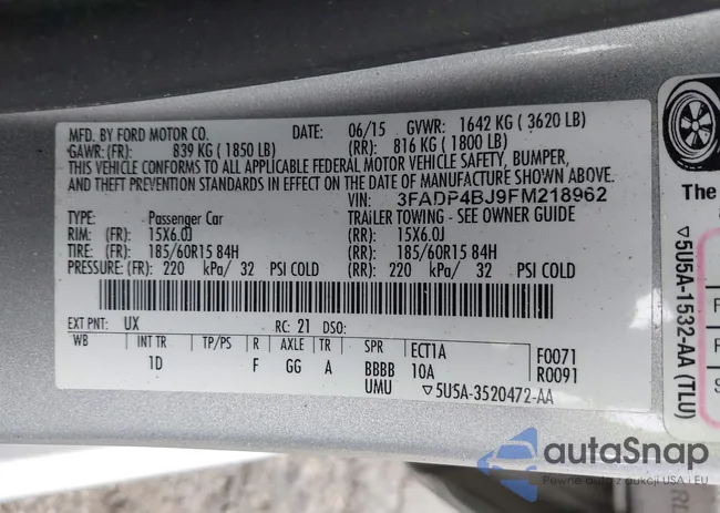 3FADP4BJ9FM218962: 41175304