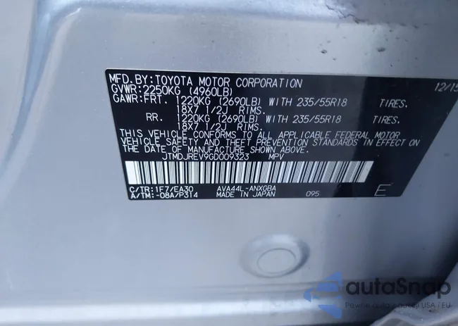 JTMDJREV9GD009323: 41176007