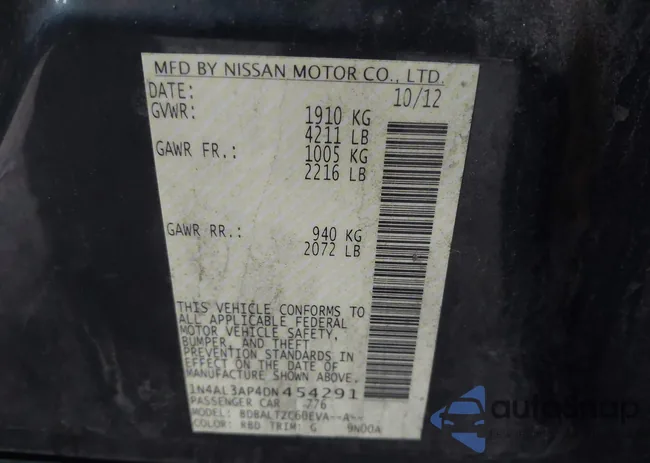 1N4AL3AP4DN454291: 41177177