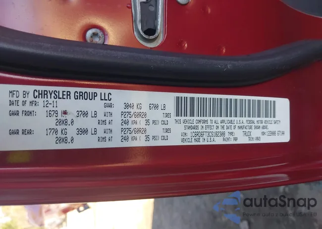 1C6RD6FT3CS182308: 41178566