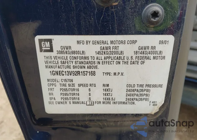 1GNEC13V92R157168: 41179898