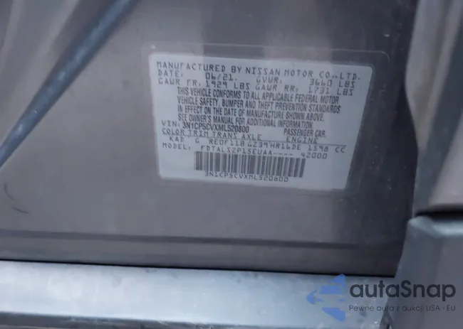 3N1CP5CVXML520800: 41181428