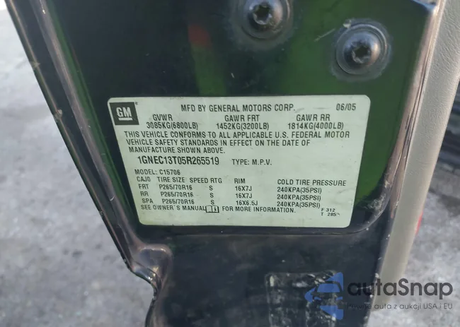 1GNEC13T05R265519: 41185405