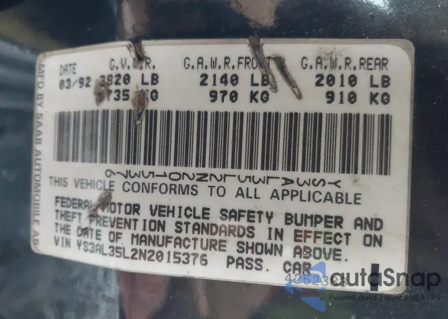 YS3AL35L2N2015376: 41187883