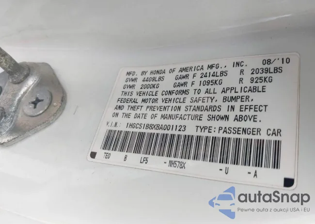 1HGCS1B8XBA001123: 41190425