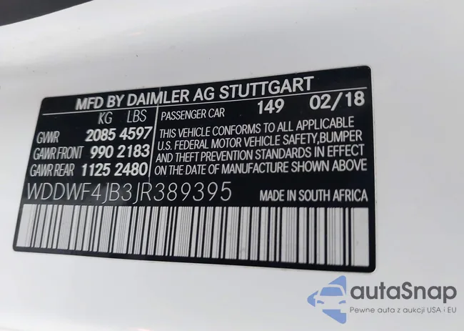 WDDWF4JB3JR389395: 41190433