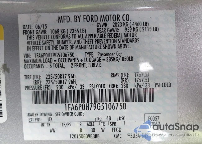 1FA6P0H79G5106750: 41193611