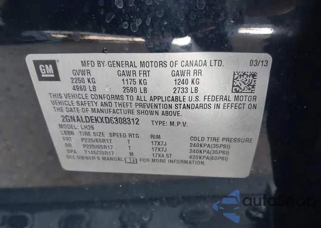 2GNALDEKXD6308312: 41194815