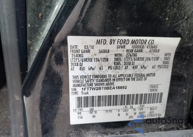 1FT7W2BT0BEA18892: 41196703