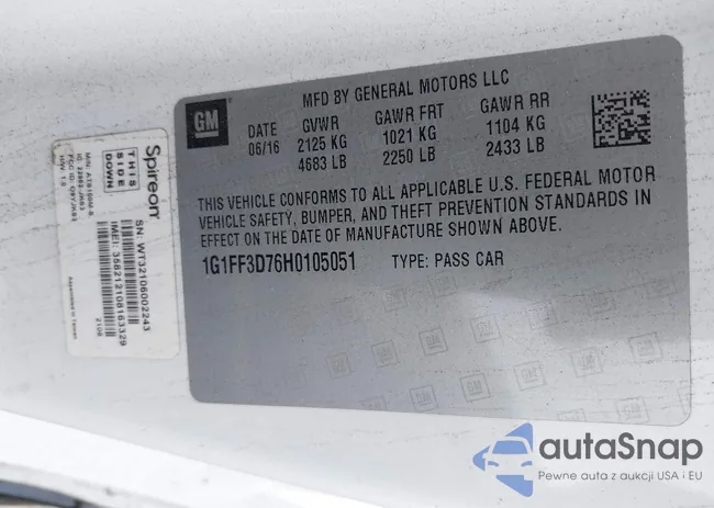 1G1FF3D76H0105051: 41198287