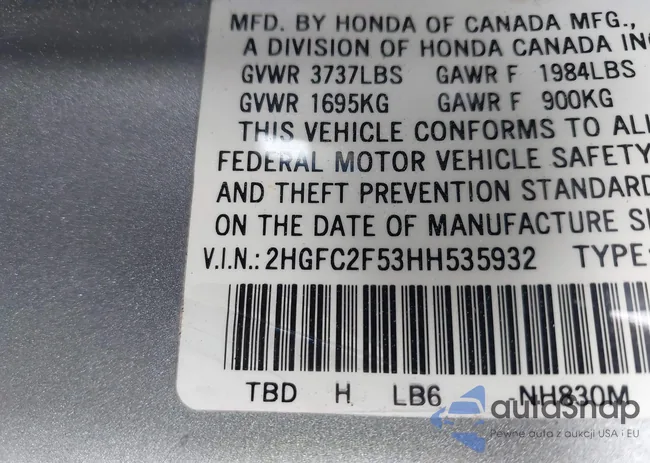 2HGFC2F53HH535932: 41198614