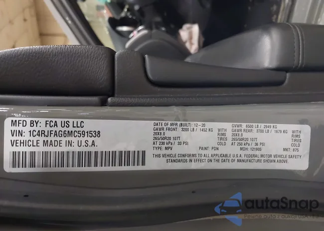 1C4RJFAG6MC591538: 41198679