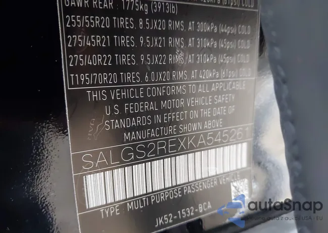 SALGS2REXKA545261: 41199157