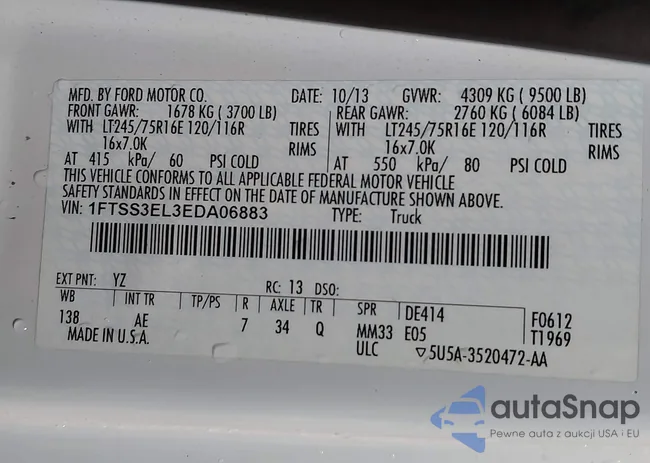1FTSS3EL3EDA06883: 41201589