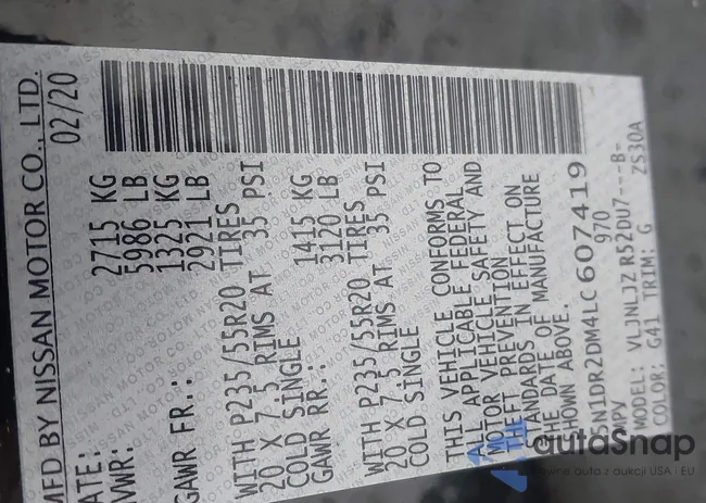 5N1DR2DM4LC607419: 41203671