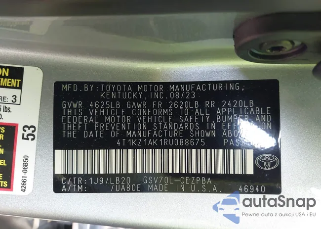 4T1KZ1AK1RU088675: 41202836