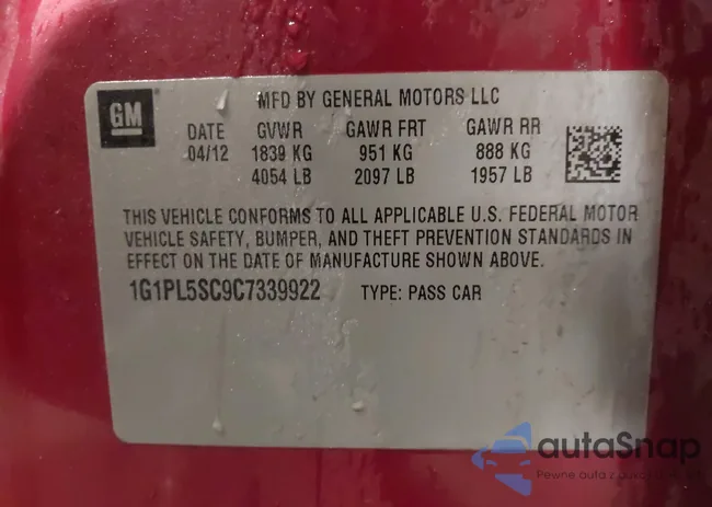 1G1PL5SC9C7339922: 41204183