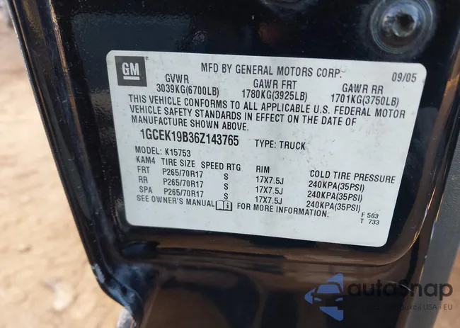 1GCEK19B36Z143765: 41206365