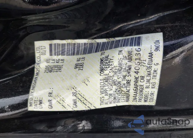 1N4AA6AP4HC406136: 41205795